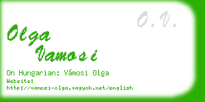 olga vamosi business card
